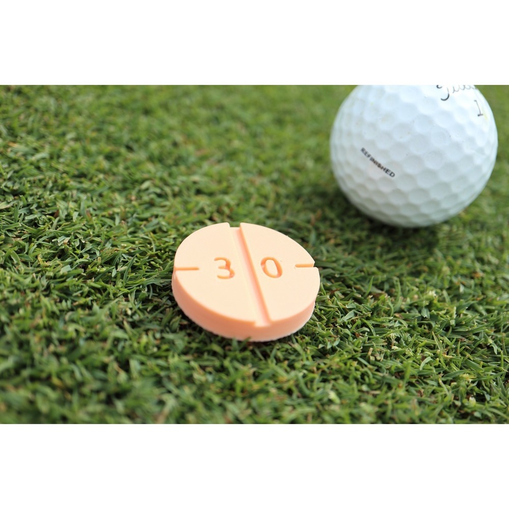 Novelty "Caddy Addy" Golf Ball Marker | Orange 30mg Pill Style - Funny Golf Gift - Picture 7 of 8